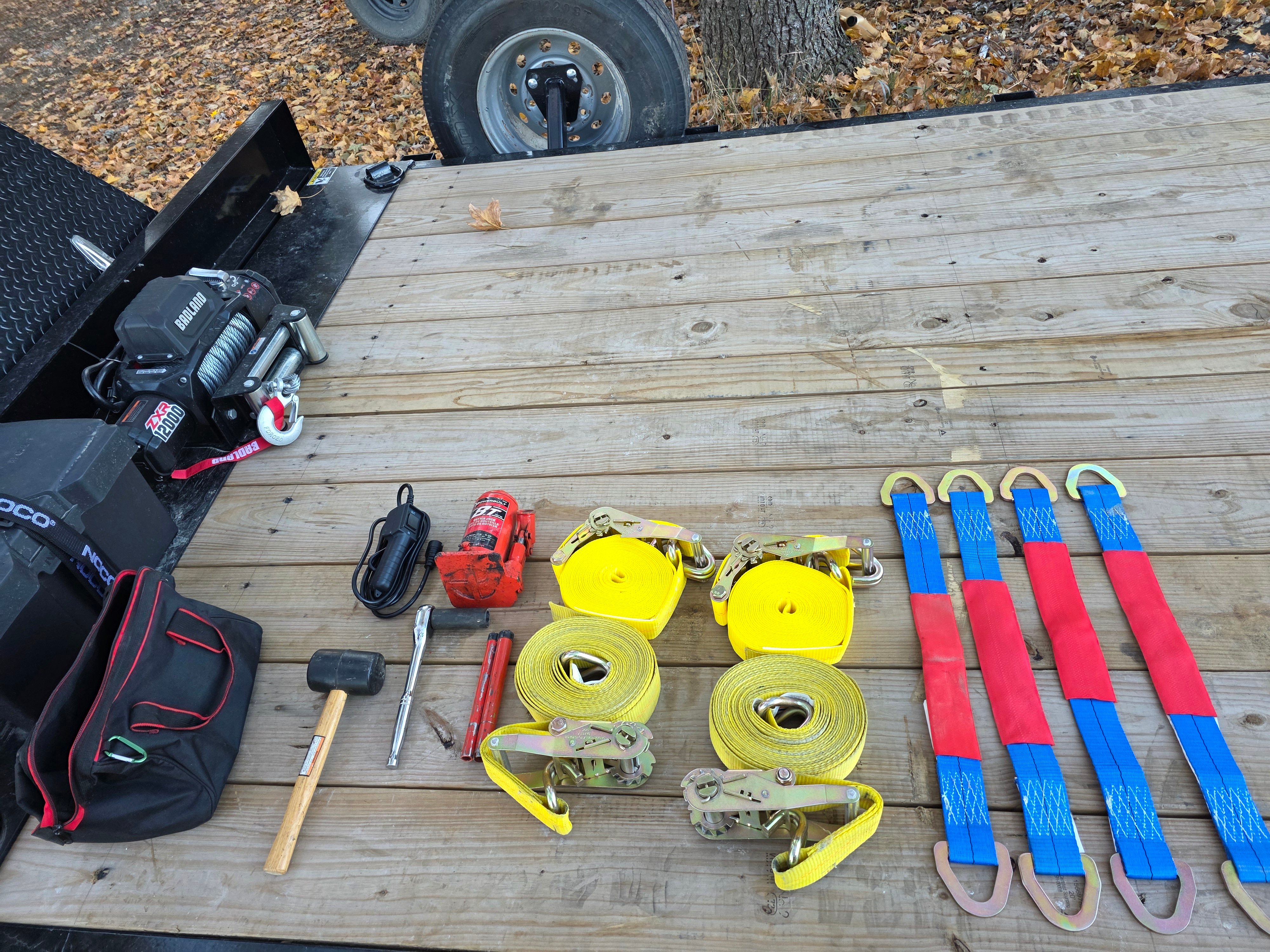 Included equipment and straps